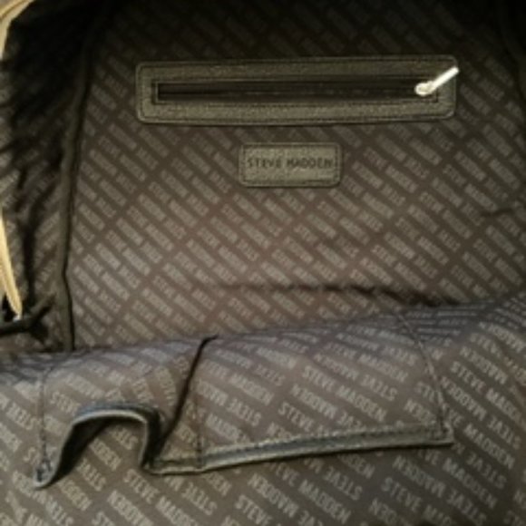 Back Bag , Black, Leather, Steve Madden